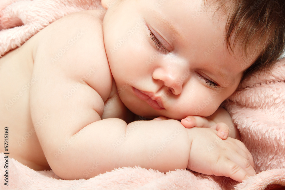 cute baby sleeping, beautiful kid's face closeup cute baby sleeping, beautiful kid's face closeup