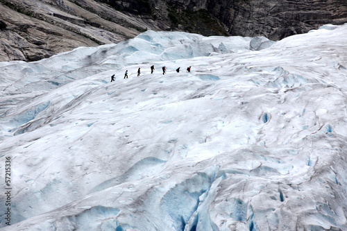 Norway, Jostedalsbreen National Park. Famous Briksdalsbreen glac photo