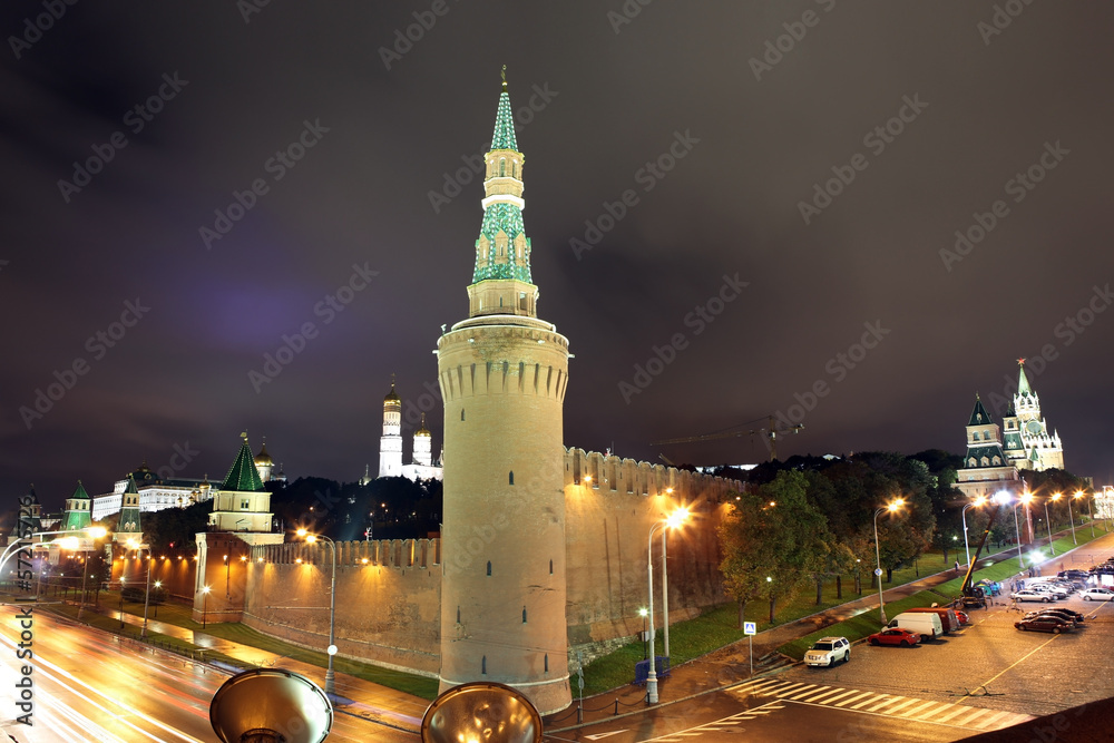 Beklemishev (Moskvoretskaya) Tower of Moscow Kremlin at Red Squa