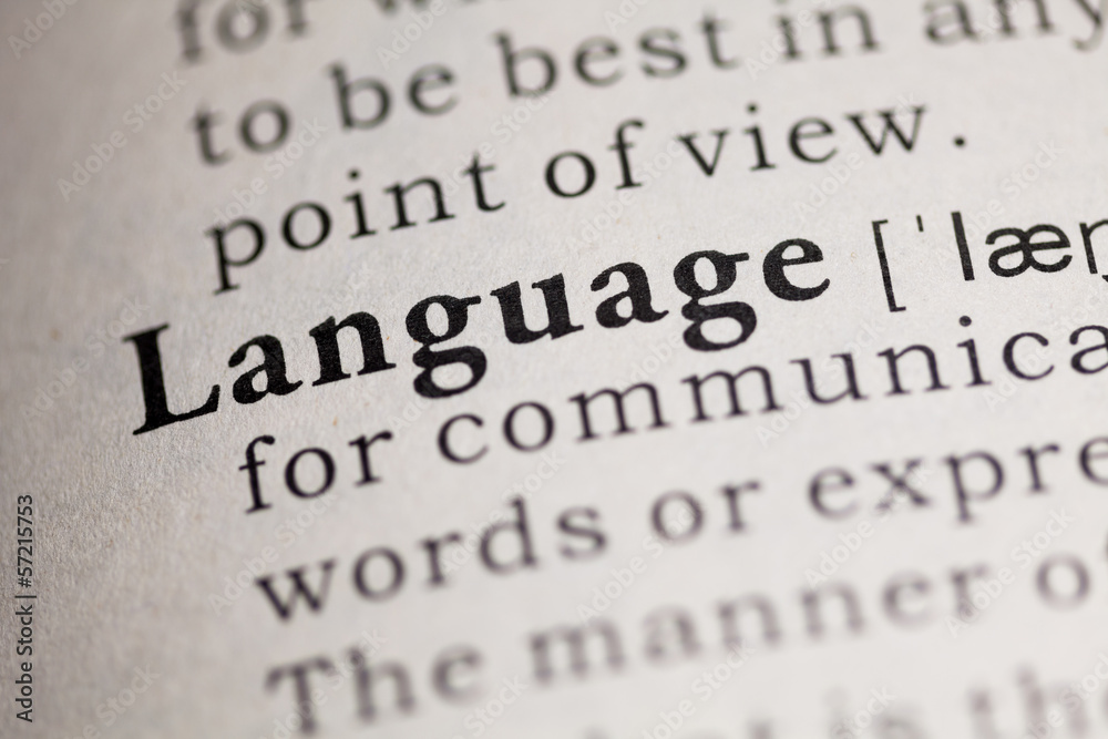 Naklejka premium Language