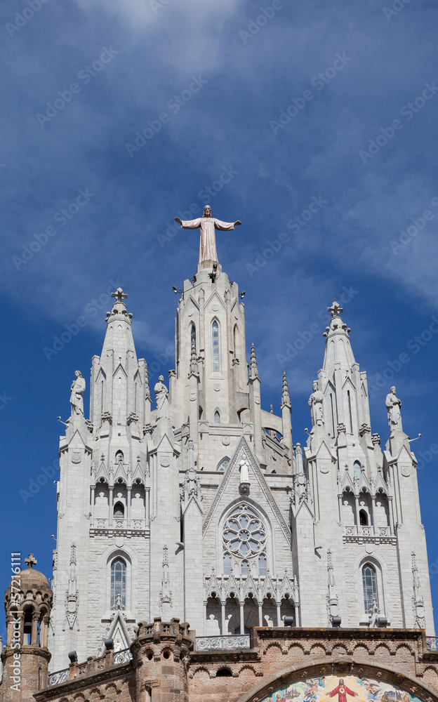 Church of  Sacred Heart of Jesus  on  Tibidabo in Barcelona