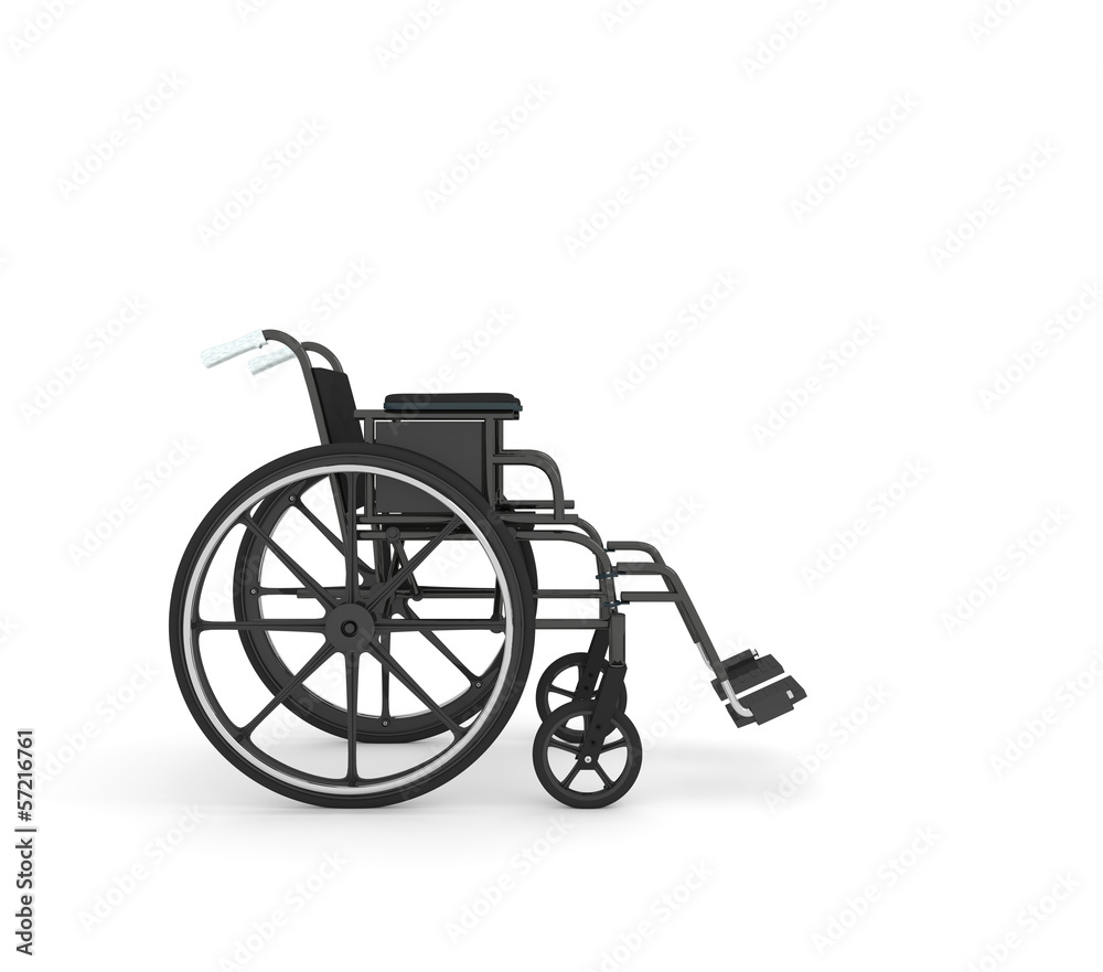 Fototapeta premium Wheelchair Isolated on White Background