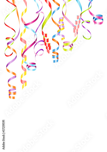 Party Background Streamers Color Mix Poster A4