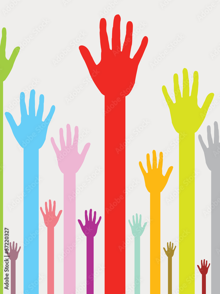 Background colorful silhouette hands design Background colorful silhouette hands design