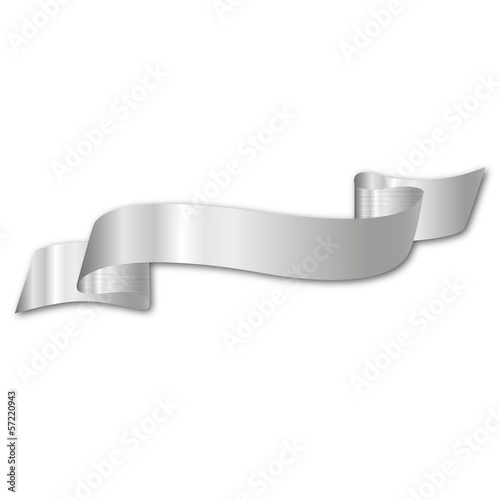 silver vector ribbons for your text