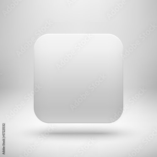 Technology White Blank App Icon Template