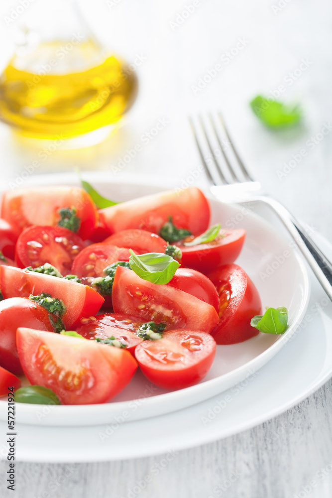 tomato salad with basil dressing tomato salad with basil dressing