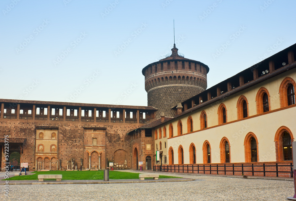 Sforza 's castle in Milan