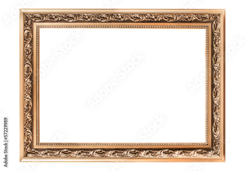 Vintage decorative antique frame, isolated on white background