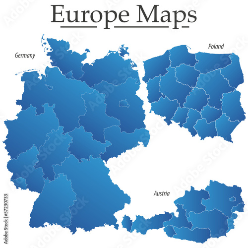 Deutschland Bundesländer Karte Polen Österreich
