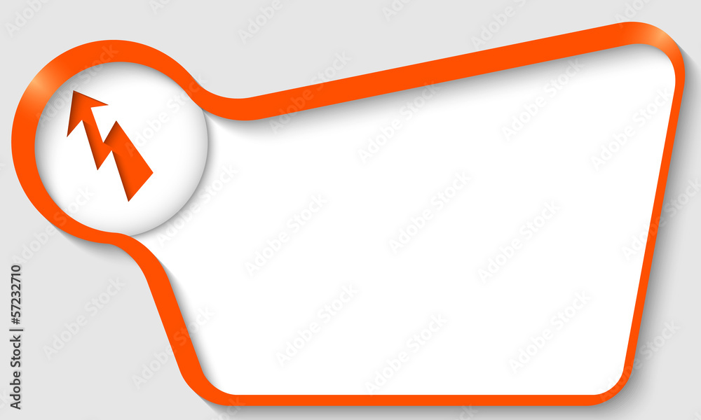orange text box with flash orange text box with flash