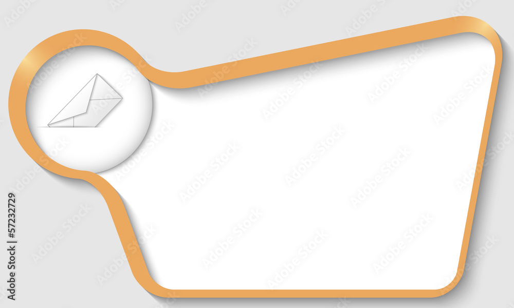 ocher text box with envelope ocher text box with envelope