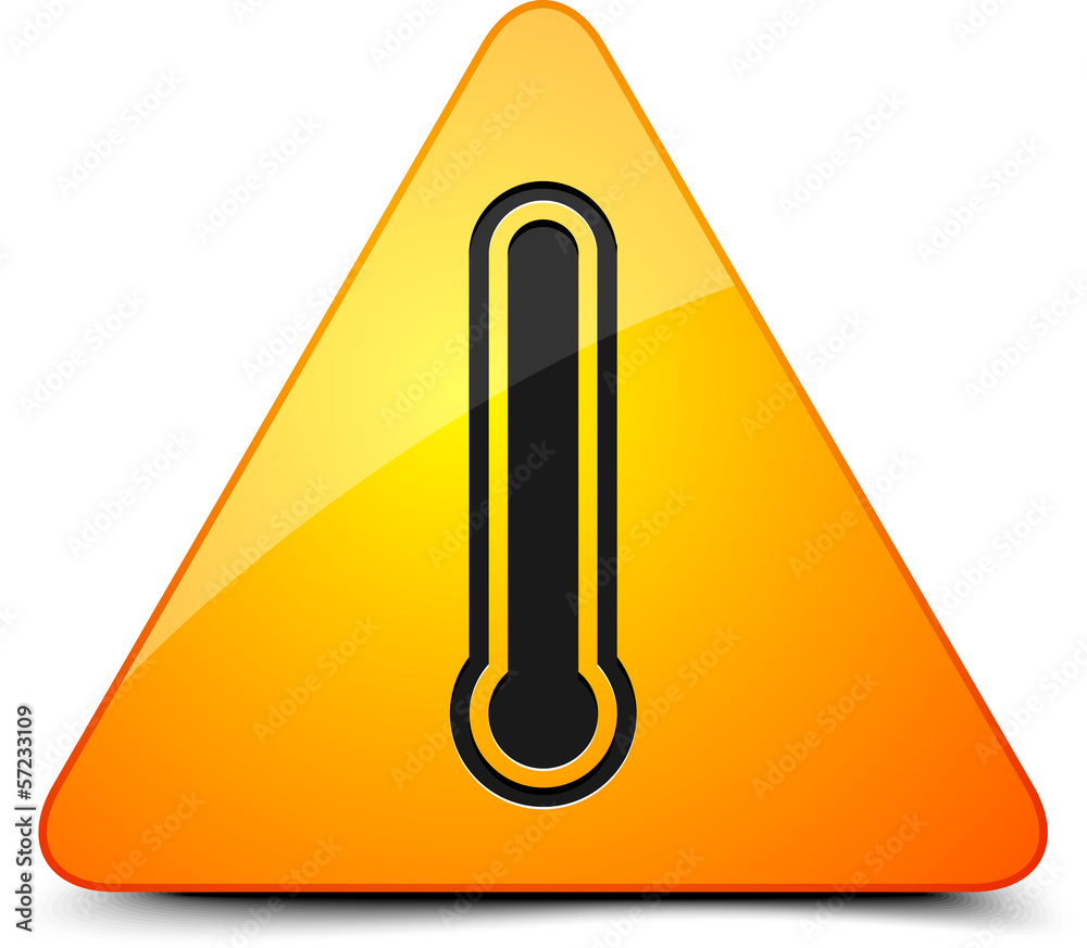 Danger temperature sign Danger temperature sign