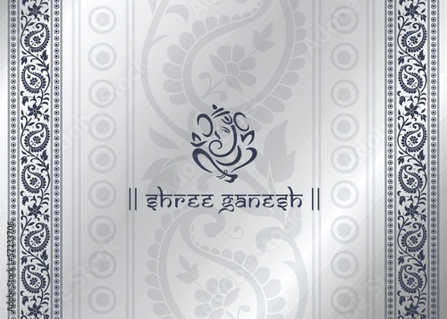 Ganesha, wedding card, royal Rajasthan, India