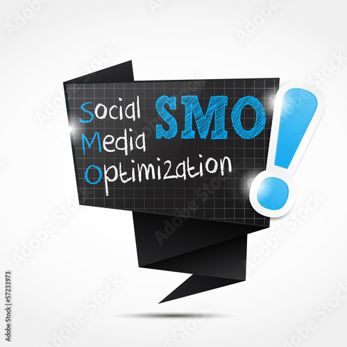 origami speech bubble acronym : smo