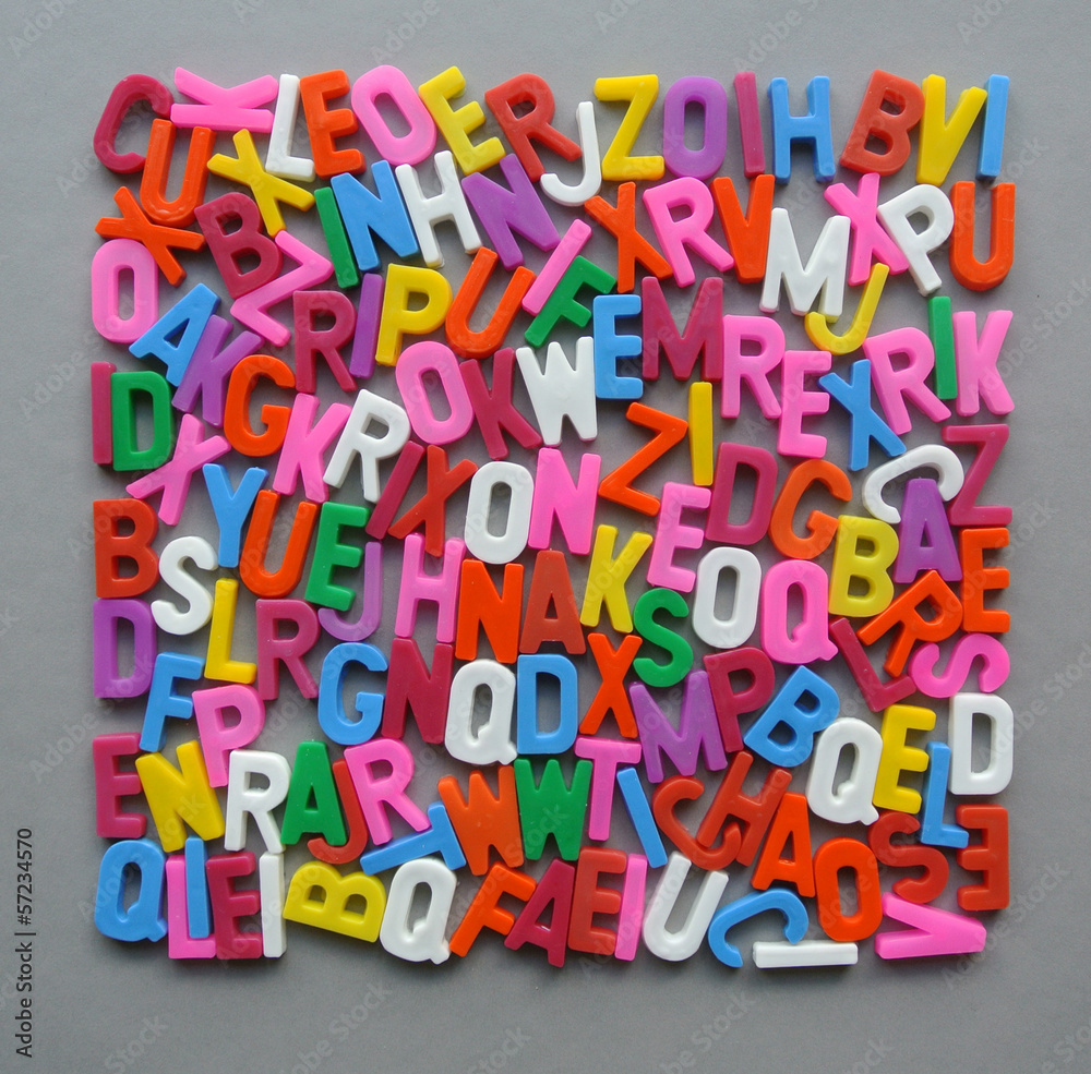 Colorful letter texture shape arranged Colorful letter texture shape arranged