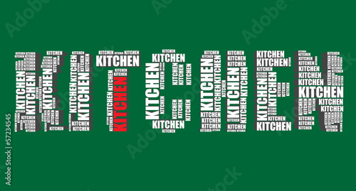 kitchen typography 3d text word art vector kitchen illustration