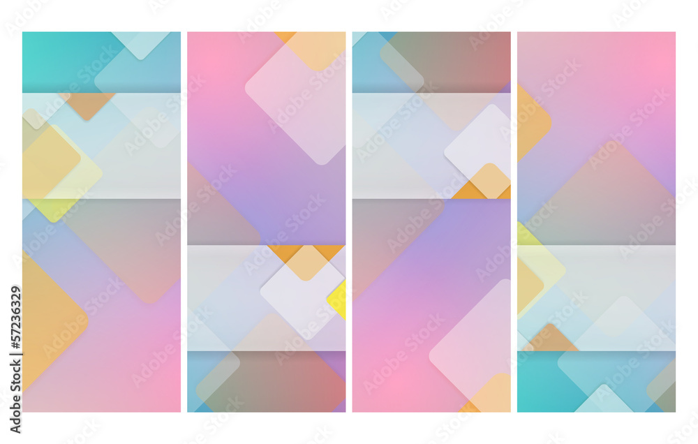 vertical abstract templates set