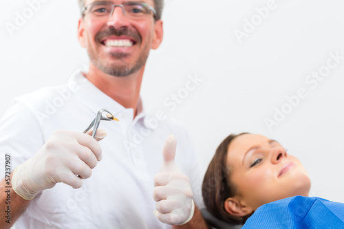 Patient with Dentist - dental treatment