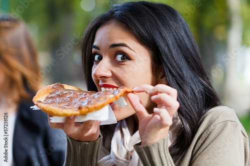 Girl Nibbling Chocolate Scone
