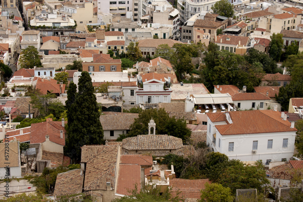 View on Athens from Acropolis hill