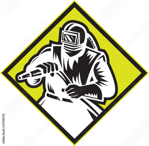 Sandblaster Sandblasting Diamond Retro