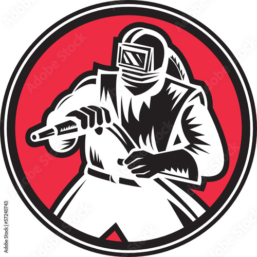 Sandblaster Sandblasting Circle Retro