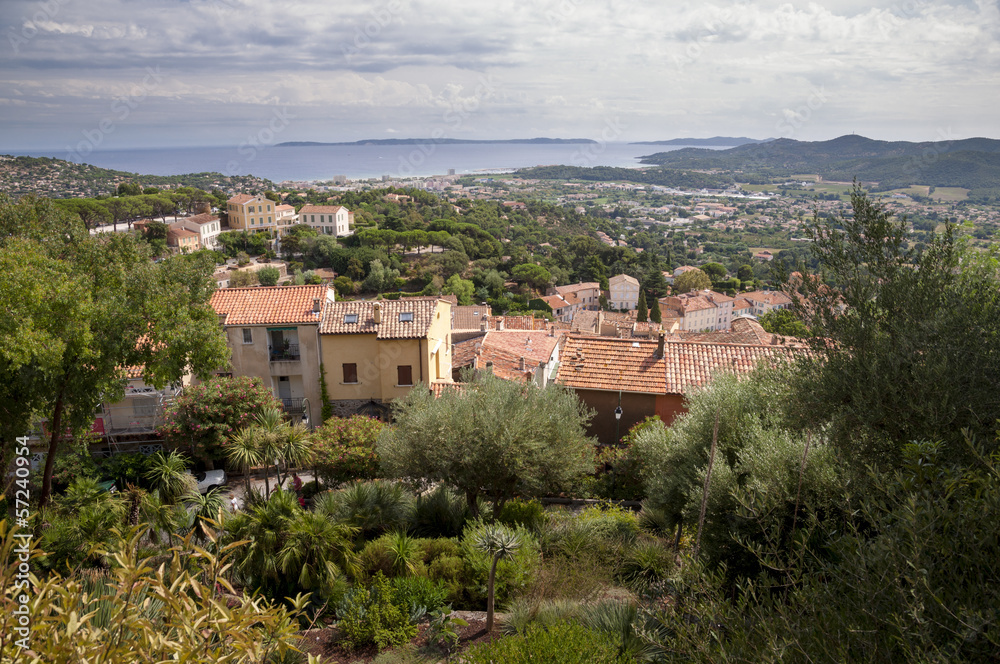 Panoramic view from castle at Bormes les mimosas
