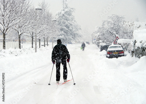 déplacement en pleine tempête photo