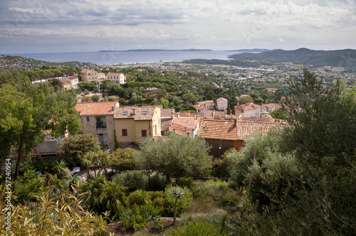 Panoramic view from castle at Bormes les mimosas