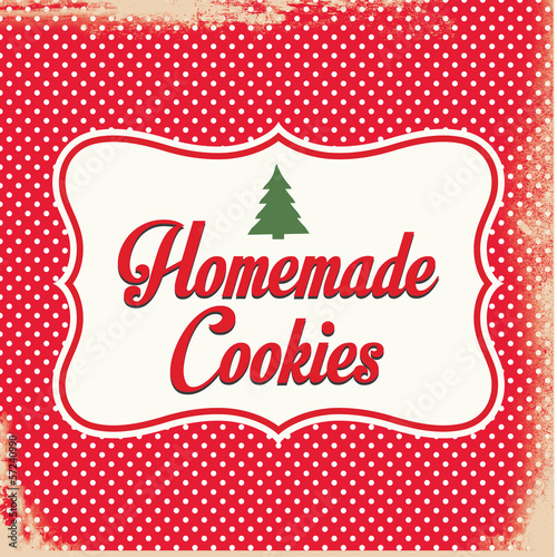 Retro Homemade Christmas Cookies Sign