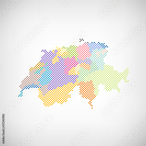 Schweiz Kantone Karte Punkte