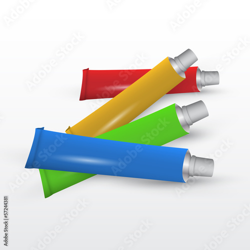Set of paint tubes