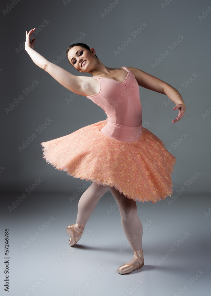Naklejka premium Female ballet dancer