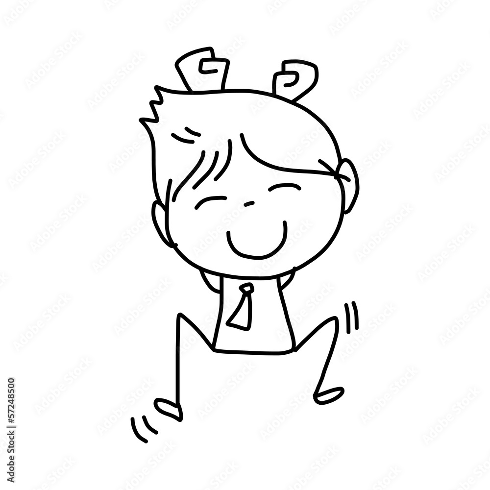 hand drawing cartoon character business person hand drawing cartoon character business person
