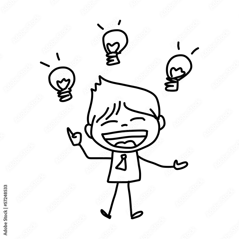hand drawing cartoon character business person hand drawing cartoon character business person