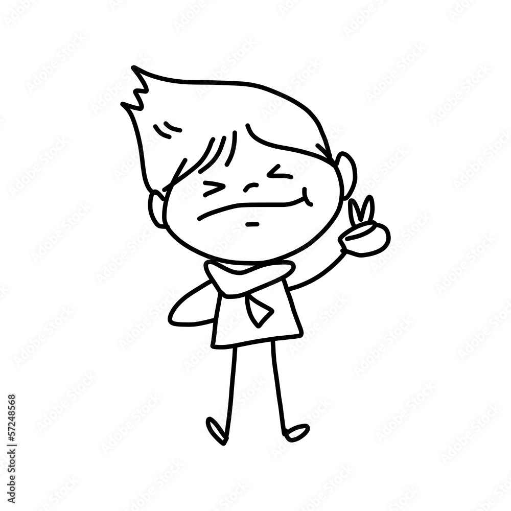hand drawing cartoon character business person hand drawing cartoon character business person