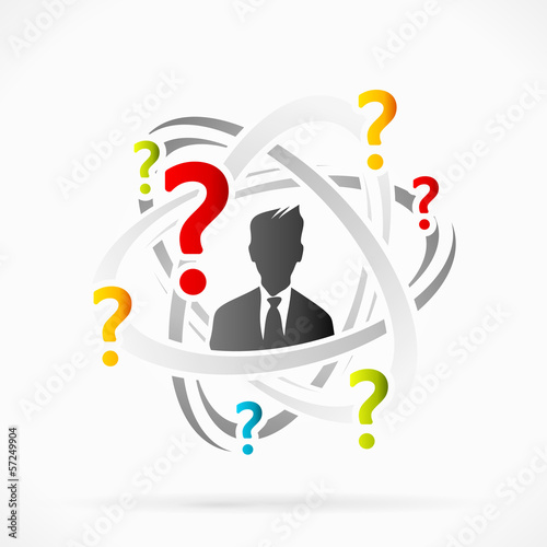 Abstract concept about questions vector illustration