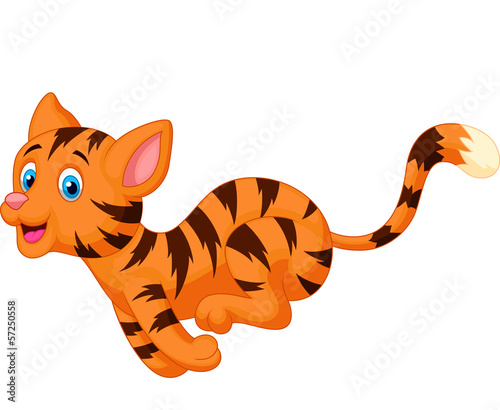 Cute cat cartoon running