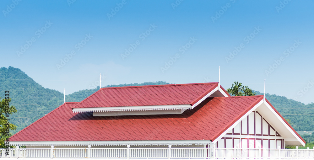 red roof Contemporary thai home stly