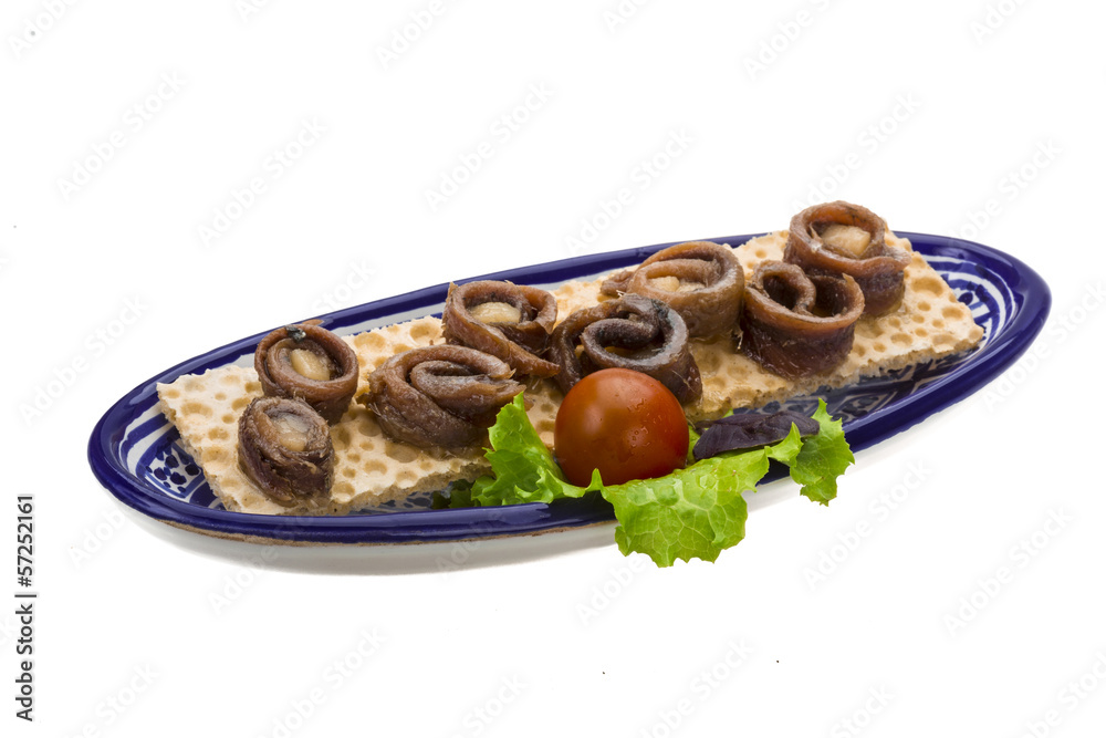 Fototapeta premium Anchovy snack