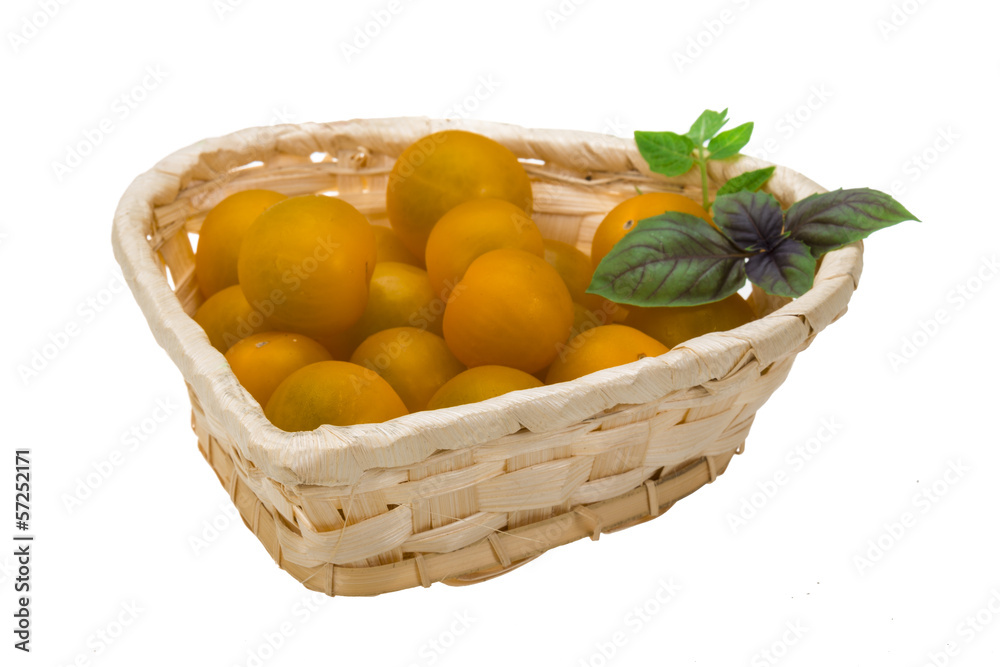Yellow bright cherry tomato Yellow bright cherry tomato