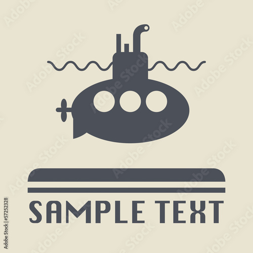 Submarine icon or sign, vector illustration