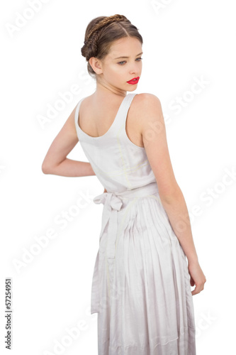 Dreamy model in white dress posing © WavebreakmediaMicro