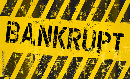 bankrupt sign, grungy style, vector eps 10