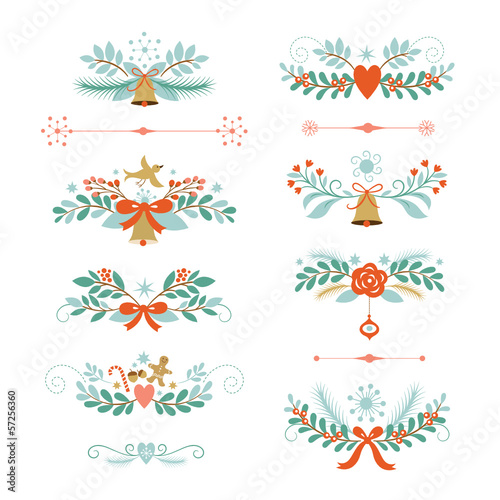Set of Christmas and New Year graphic elements