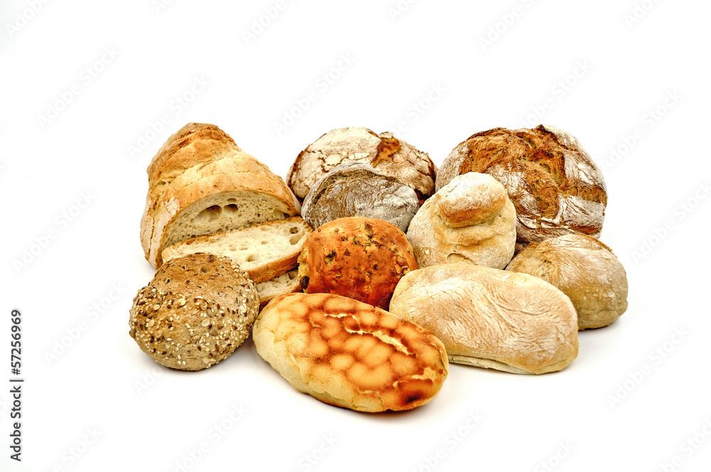 Various breads.