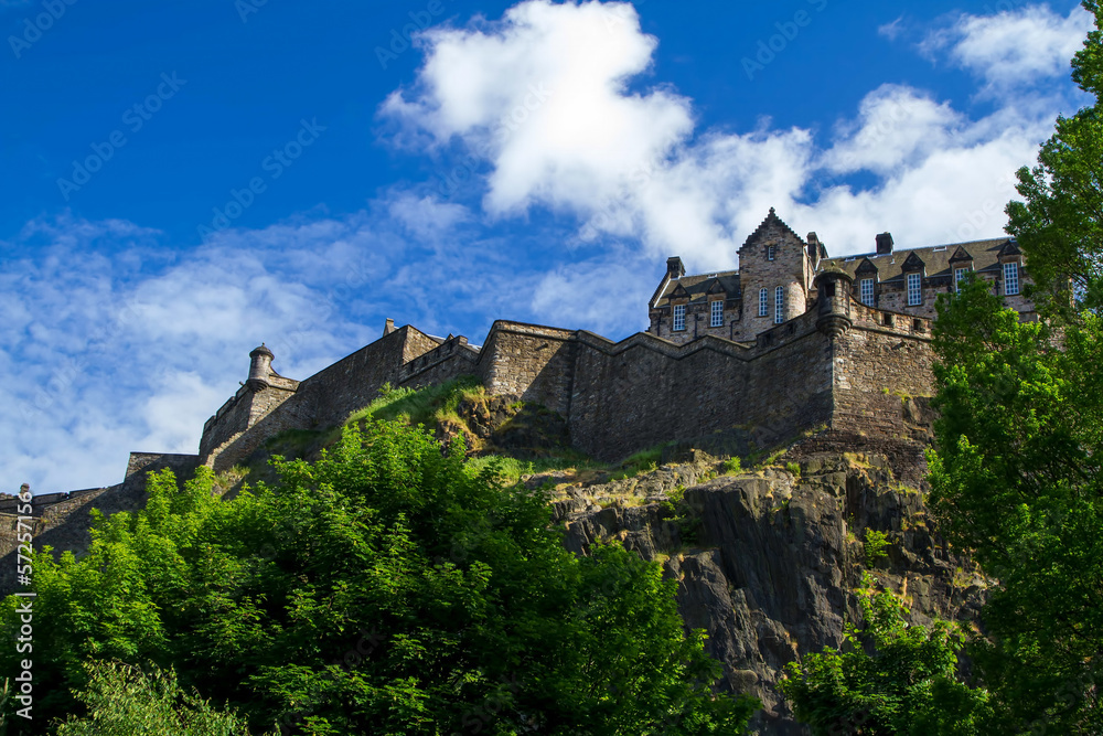 Edinburgh Castle under Blue Sky