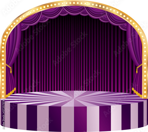 purple circle elipse stage