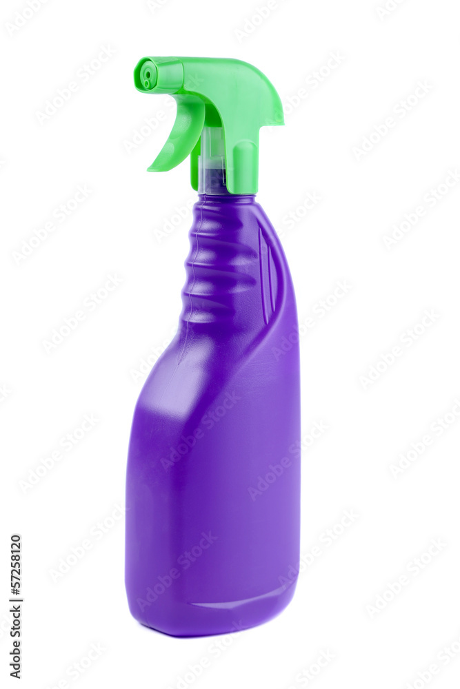 Blue plastic spray bottle isolated Blue plastic spray bottle isolated
